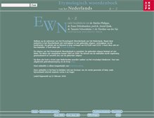 Tablet Screenshot of etymologie.nl